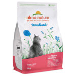 2kg sterilised saumon, riz almo nature holistic pour chat