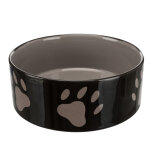 Gamelle trixie 1, 4l en c�ramique, motif d'empreintes de pattes pour chien et chat - d20 cm