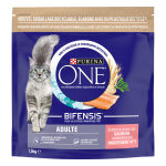 2x1, 5kg adulte saumon c�r�ales compl�tes purina one - croquettes pour chat