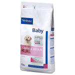 12kg virbac veterinary hpm baby dog large & medium nourriture sche pour chiens