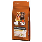 Lot ultima pour chien x 2 - golden & labrador retriever, poulet (2 x 14 kg)
