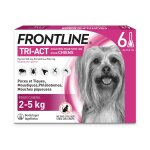 2x6 pipettes frontline tri act pour chien de petite taille, 2  5 kg