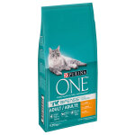 9, 75kg adulte poulet, c�r�ales compl�tes purina one - croquettes pour chat