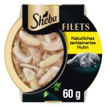 16x60g sheba d�mes filets fins poulet - p�t�e pour chat