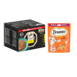 32x85g s�lection � la volaille en sauce sheba - p�t�e pour chat + 180g friandise catisfactions