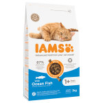 3kg adult iams croquettes pour chat poisson de mer / poulet