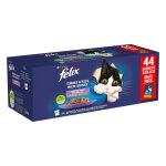 44x85g m�gapack felix tendres effil�s en gel�e s�lection mix - p�t�e pour chat