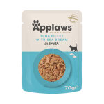 12x70g s�lection filet de thon, dorade applaws - nourriture pour chat