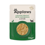 12 x 70g pouch poulet avec asperges applaws nourriture pour chats humide