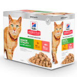12x85g 7 + youthful vitality poulet, saumon hill's science plan - sachet pour chat 12x85g 7 + youthful vitality poulet, saumon hill's science plan - sachet pour chat