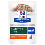 12x85g m / d poulet hill's prescription diet - p�t�e pour chat