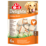 210g 8in1 delights, poulet, os  mcher taille s, (6 os) - friandises pour chien