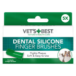 5 doigtiers pour les dents vet's best pour chien et chat