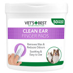 50 doigtiers jetables vet's best clean pour les oreilles - pour chien