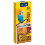 Vitakraft trio - mix crackers pour perruche 3 friandises oeuf / abricot / miel