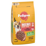 1, 4kg pedigree mini adult <10kg avec du boeuf et des l�gumes, croquettes pour chiens