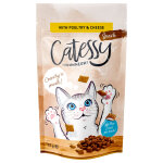 65g catessy friandises fourres volaille, fromage et taurine - friandises pour chat