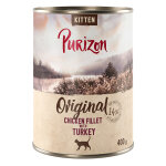 6x 400g purizon kitten filet de poulet avec dinde nourriture pour chats humide