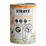 6x 400g strayz bio dinde bio avec courge bio, fenouil bio & riz bio nourriture pour chien humide