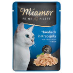 6x100g miamor filets fins en gel�e thon, gel�e de crabe - p�t�e pour chat