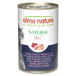 6x140 g thon, poulet, jambon hfc almo nature nourriture pour chat