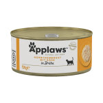 6x156g filet de poulet, fromage applaws - nourriture pour chat