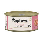 6x156g filet de thon, crevettes applaws - nourriture pour chat