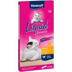6x15g vitakraft friandises liquides poulet, taurine - friandises pour chat