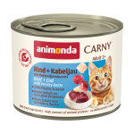 6x200g adult boeuf, cabillaud, persil animonda carny - p�t�e pour chat