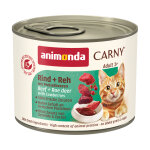 6x200g adult boeuf, chevreuil, airelles animonda carny - p�t�e pour chat