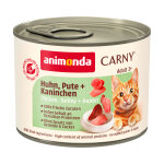 6x200g adult poulet, dinde, lapin animonda carny - p�t�e pour chat