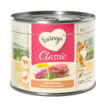 6x200g menus duo canard, veau, brocoli, pissenlit feringa - nourriture pour chat
