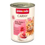 6x400g boeuf, dinde et crevettes animonda carny aliment humide pour chat