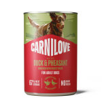 6x400g carnilove dog p�t�e canard et faisan p�t�e pour chien