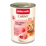6x400g dinde, poulet, crevettes animonda carny aliment humide pour chat
