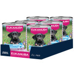 6x400g eukanuba puppy riche en truite avec patate douce p�t� pour chien