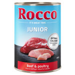 6x400g junior volaille, boeuf rocco - nourriture pour chien