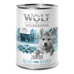 6x400g little junior blue river poulet, saumon 0% céréales wolf of wilderness - nourriture chien 6x400g little junior blue river poulet, saumon 0% céréales wolf of wilderness - nourriture chien