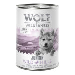 6x400g little junior wild hillscanard, veau 0% céréales wolf of wilderness - nourriture pour chien 6x400g little junior wild hillscanard, veau 0% céréales wolf of wilderness - nourriture pour chien