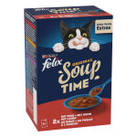 6x48g felix soup time original, s�lection de la campagne - p�t�e pour chat