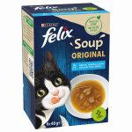 6x48g felix soup slection de poissons - pte pour chat