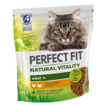 650g natural vitality adult 1 + poulet, dinde perfect fit - croquettes pour chat