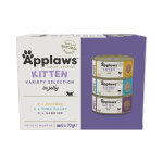 6x70g kitten sardine, poulet, thon applaws - nourriture pour chat