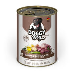 6x800 g doggy dog adulte agneau et lapin nourriture humide pour chien