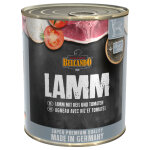 6x800g agneau, riz, tomates super premium belcando - nourriture pour chien
