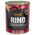 6x800g boeuf, pommes de terre, petits pois super premium belcando - nourriture pour chien