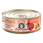 6x80g porta 21 superfood maquereau, papaye - p�t�e pour chat