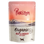 Purizon organic bio 6 x 85 g pour chat - boeuf, poulet, carottes