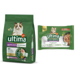 7. 5kg st�rilis�, boules de poils, dinde ultima croquettes pour chat + 4x70g expert nutrition hairball ...