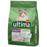 7, 5kg ultima strilis / boules de poils pour chat - croquettes pour chat